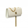 Women shoulder bag 008g beige latte caviar