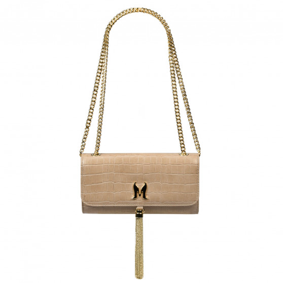 Women shoulder bag 008g croco beige