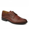 Men stylish, elegant shoes 879 a cognac