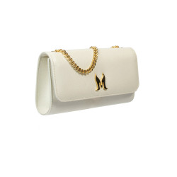 Women shoulder bag 012g beige latte caviar