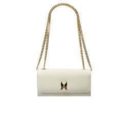 Women shoulder bag 012g beige latte caviar