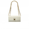 Women shoulder bag 012g beige latte caviar