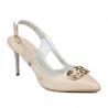 Women sandals 1294 beige pearl