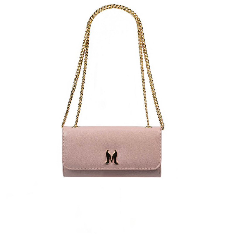 Women shoulder bag 012g pink pudra safiano