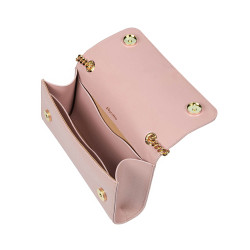 Women shoulder bag 012g pink pudra safiano