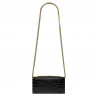 Women shoulder bag 012g croco patent black