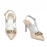 Women sandals 1294 beige pearl