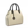 Women hand bag 002g 01 beige+black
