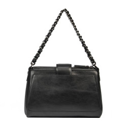 Women shoulder bag 003g black napa