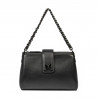 Women shoulder bag 003g black napa