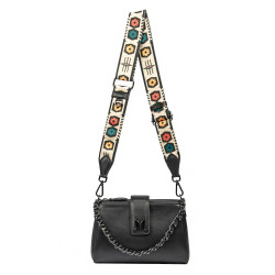 Women shoulder bag 003g black napa