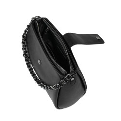 Women shoulder bag 003g black napa