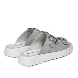 Women sandals 5084-1 silver pearl