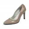 Women stylish, elegant shoes 1276 patent cappuccino