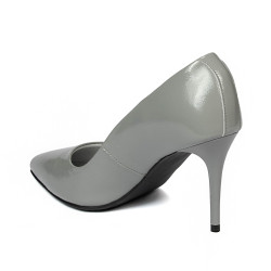 Women stylish, elegant shoes 1293 patent gray