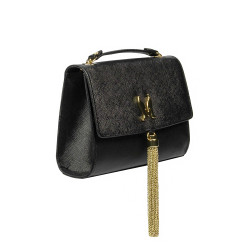 Women shoulder bag 009g black safiano