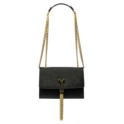 Women shoulder bag 009g black safiano