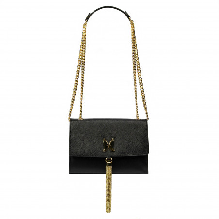 Women shoulder bag 009g black safiano