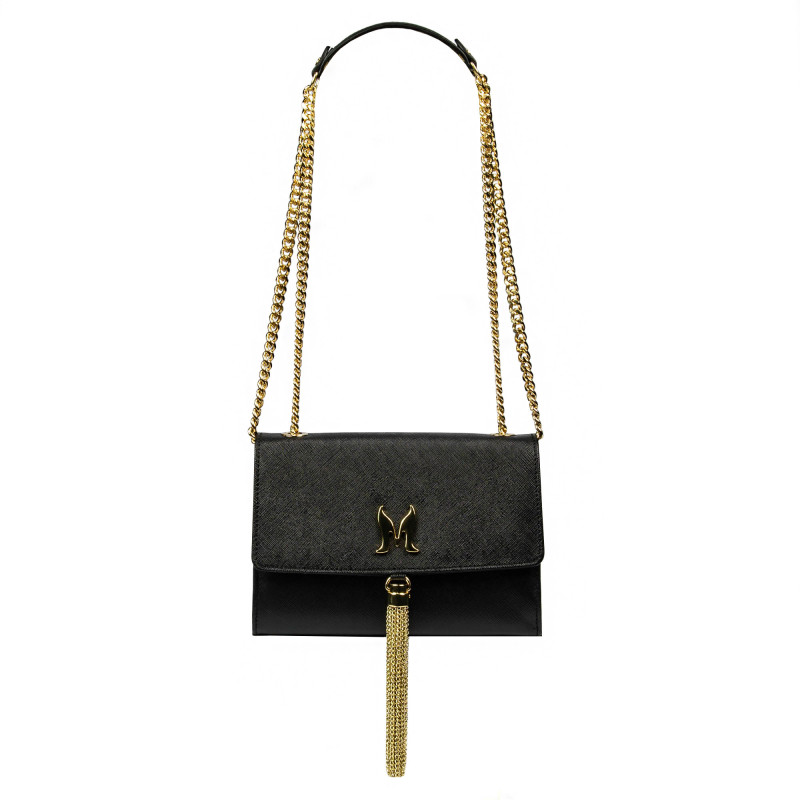 Women shoulder bag 009g black safiano