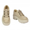 Women casual shoes 6064 beige combined