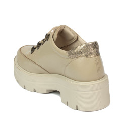 Women casual shoes 6064 beige combined