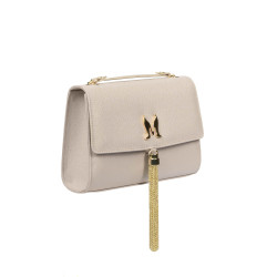 Women shoulder bag 009g beige caviar