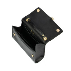 Women shoulder bag 009g black safiano