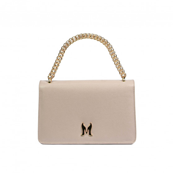 Women shoulder bag 010g beige caviar