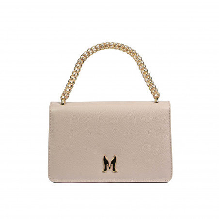 Women shoulder bag 010g beige caviar