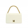 Women shoulder bag 010g beige latte caviar
