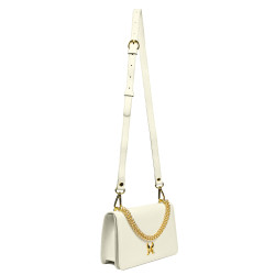 Women shoulder bag 010g beige latte caviar