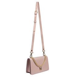 Women shoulder bag 010g pink safiano