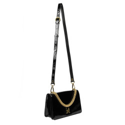 Women shoulder bag 010g patent black