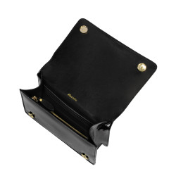 Women shoulder bag 010g patent black