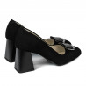 Women stylish, elegant shoes 1291 black antilopa