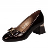 Women stylish, elegant shoes 1298 patent bordo