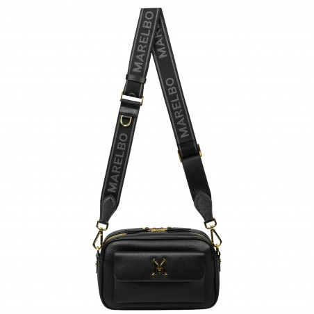 Women shoulder bag 006g biz black+safiano