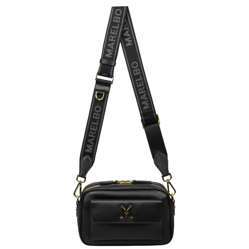 Women shoulder bag 006g biz black+safiano