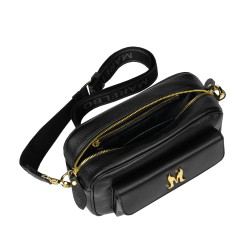 Women shoulder bag 006g biz black+safiano