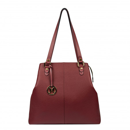 Women hand bag 001g burgundy