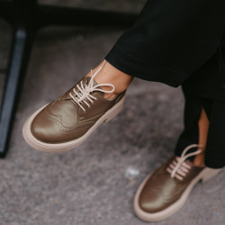 Women casual shoes 6067 brown lifestyle