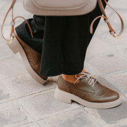 Women casual shoes 6067 brown lifestyle