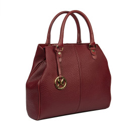 Women hand bag 002g burgundy