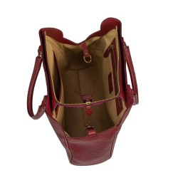 Women hand bag 002g burgundy