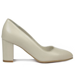 Women stylish, elegant shoes 1273 beige