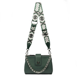 Women shoulder bag 003g 01 biz green+multicolor
