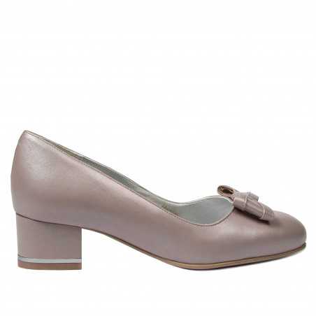 Women stylish, elegant shoes 1270-1 cappuccino pearl