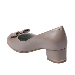 Women stylish, elegant shoes 1270-1 cappuccino pearl