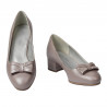 Women stylish, elegant shoes 1270-1 cappuccino pearl