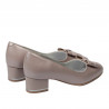 Women stylish, elegant shoes 1270-1 cappuccino pearl